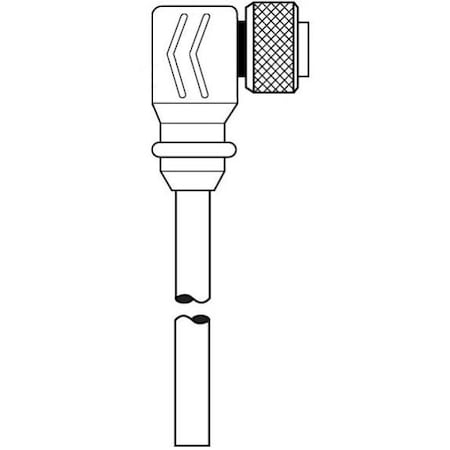 MIN-SYNC SGL END FEM 90 3 PL 3FT PVC