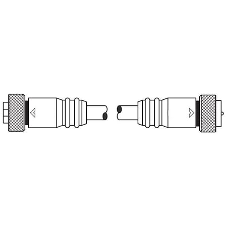 MIN-SYNC DBL END M 90 F STR 2P 15FT PVC