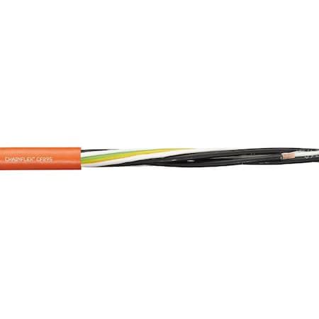 Power Cable,PUR,0.67 In Dia,Lt Orng