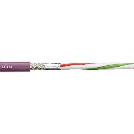 Bus Cable,PUR,50 V,0.33 In Dia,Red