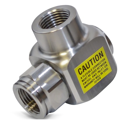 Swivel,90 Deg.,SS,3/8 In FNPT Inlet