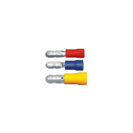 16-14 AWG PVC Male Bullet Terminal 0.157 Stud PK10