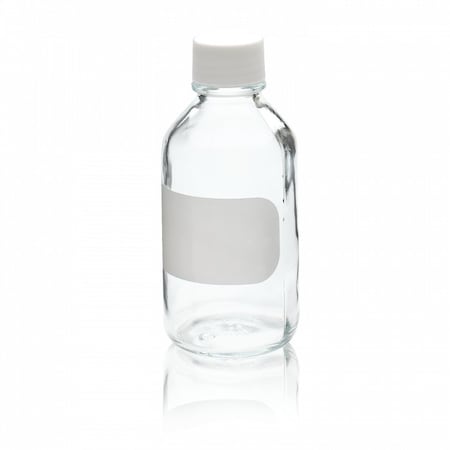 Clear Reagent Glass Bottle,Label,PK 6