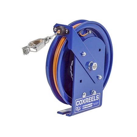 Cable Reel,50 Ft,11-1/2 H,Blue,Spring