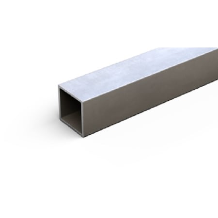Aluminum Square Tube, Aluminum, 6061 Alloy Type, 4 1/2 In, 2 Ft L.
