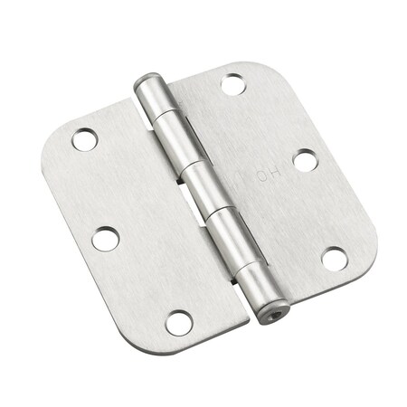 2Pack 3 12in 89 Mm Full Mortise Butt Hinge  58 Radius, Brushed Nickel