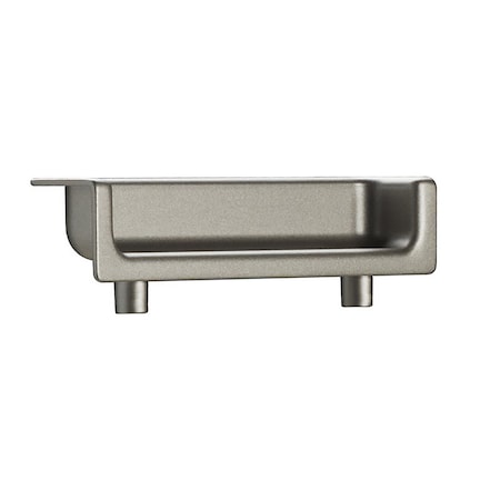 2 1/2 In (64 Mm) Center-to-Center Matte Nickel Contemporary Recessed Cabinet Pull