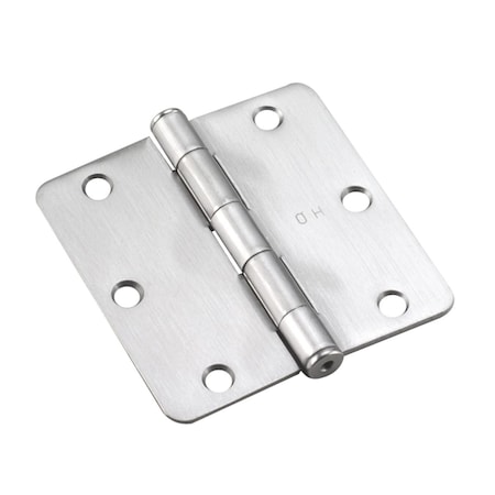 2Pack 3 12inch 89 Mm Full Mortise Butt Hinge  14 Radius, Brushed Chrome