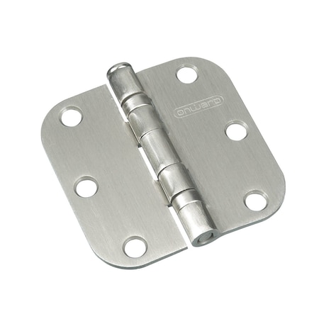 2Pack 3inch 76 Mm Full Mortise Ball Bearing Butt Hinge, Brushed Nickel