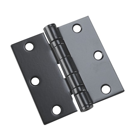 2Pack 3 12inch 89 Mm Full Mortise Ball Bearing Butt Hinge, Black