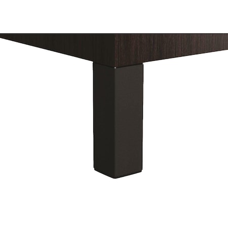 Adjustable Furniture Leg, 5 29/32 In (150 Mm), Matte Black, PK 4