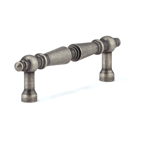 3-1/2 In. (89 Mm) Center-to-Center Pewter Traditional Drawer Pull