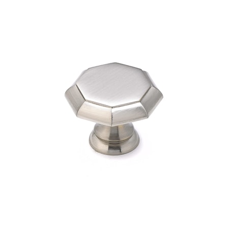 1 3/16 In (30 Mm) Brushed Nickel Transitional Brass Cabinet Knob