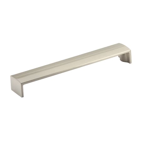 7 9/16 In (192 Mm) Center-to-Center Brushed Nickel Contemporary Cabinet Pull