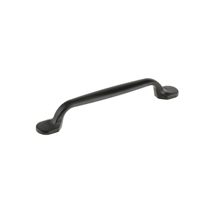 5 1/16 In (128 Mm) Center-to-Center Matte Black Traditional Drawer Pull