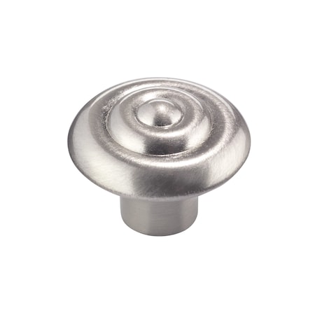 1 1/4 In (32 Mm) Brushed Nickel Traditional Metal Cabinet Knob