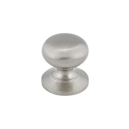 1 1/4 In (31 Mm) Brushed Nickel Traditional Brass Cabinet Knob