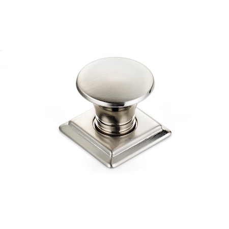 1 1/4 In. X 1 1/4 In. (32 Mm X 32 Mm) Brushed Nickel Traditional Metal Cabinet Knob