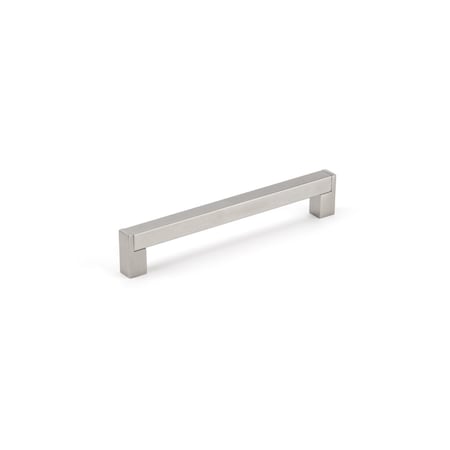 7-9/16 In. (192 Mm) Center-to-Center Brushed Nickel Contemporary Drawer Pull