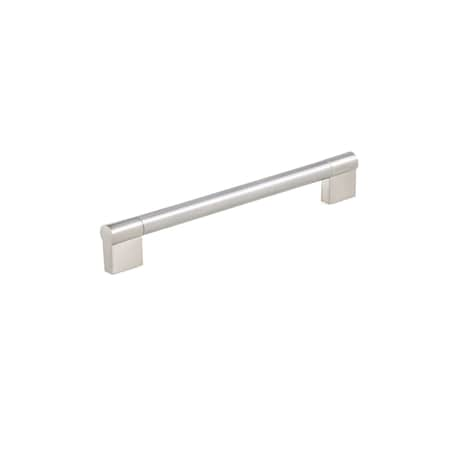 7-9/16 In. (192 Mm) Center-to-Center Brushed Nickel Contemporary Drawer Pull