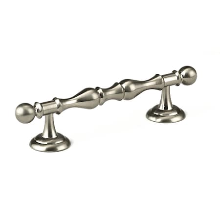 4 In. (102 Mm) Center-to-Center Brushed Nickel Traditional Drawer Pull