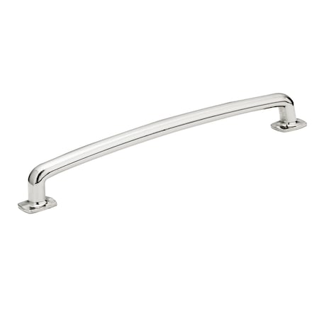 7-9/16 In. (192 Mm) Center-to-Center Polished Nickel Transitional Drawer Pull