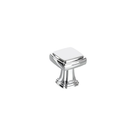 1 1/8-inch (28 Mm) X 1 1/8-inch (28 Mm) Chrome Transitional Cabinet Knob
