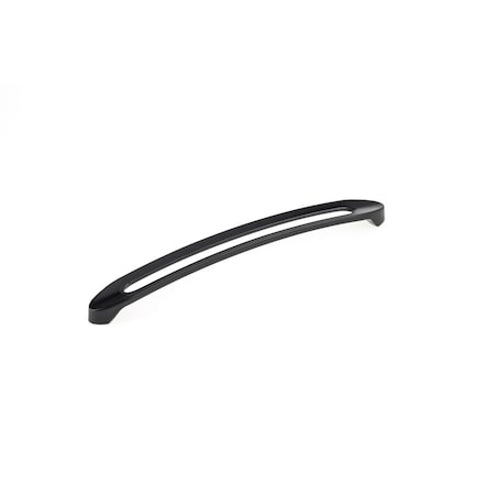 8 13/16 In (224 Mm) Center-to-Center Matte Black Contemporary Cabinet Pull