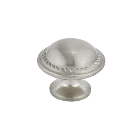 1 3/16 In (30 Mm) Brushed Nickel Traditional Metal Cabinet Knob