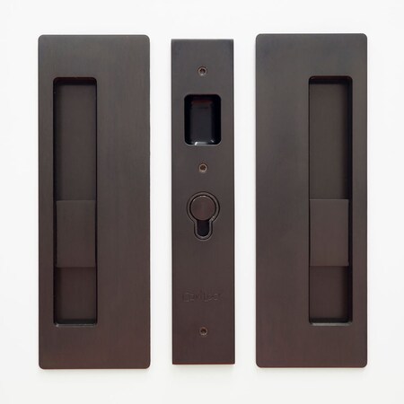 CL400 Cavity Sliders Magnetic Pocket Door Handle, Passage, Matte Black