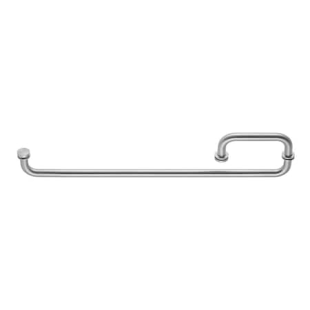 6inch 152 Mm X 24inch 610 Mm Handle And Towel Bar Combo For Glass Door, Brushed Nickel
