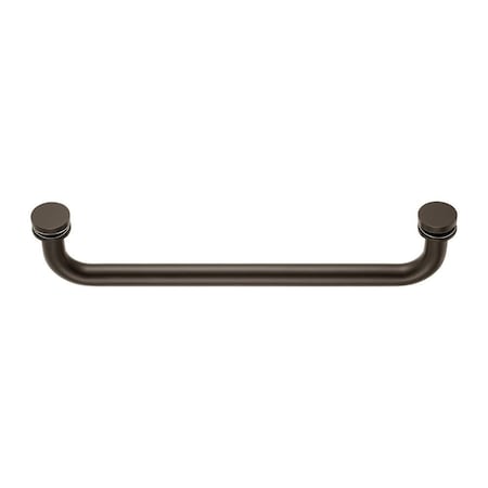 12inch 305 Mm Center To Center Round Towel Bar For Glass Door, OilRubbed Bronze