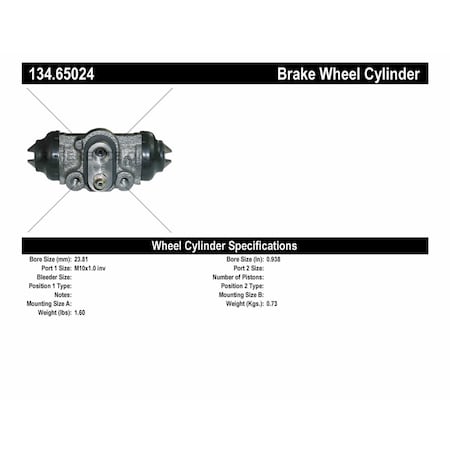 Drum Brake Wheel Cylinder, 134.65024