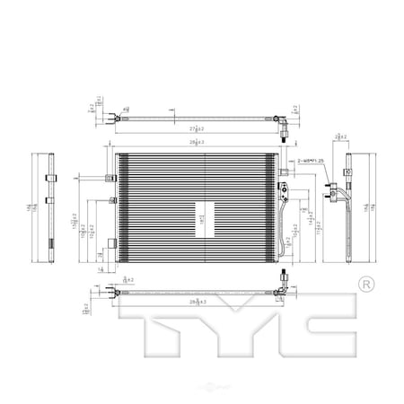 A/C Condenser 2011-2018 Dodge Journey 2.4L 3.6L, 4104