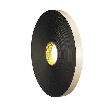 3M 4492B Double Coated Foam Tape 0.5 X 1, Black, 25PK