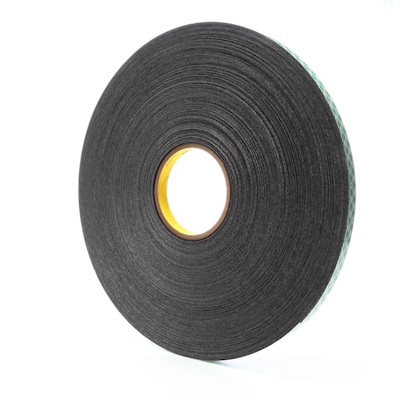 3M 4052 Double Coated Foam Tape 1 Circle, Black, 250PK
