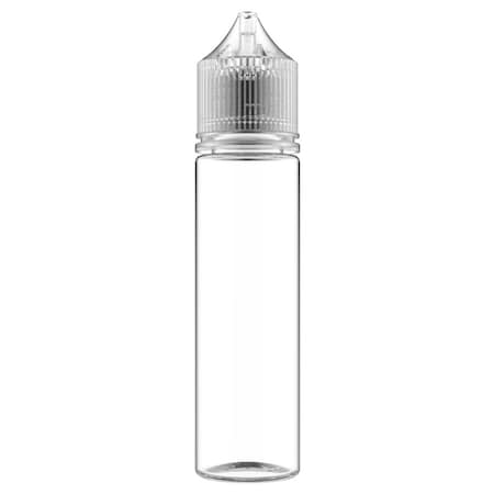 60 Ml Pet Cylinder Clear, Round, Special , Nozzle, Natural Crc/Te Cap With Breakaway Band