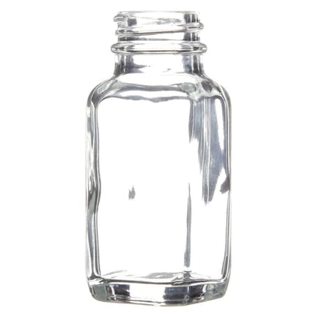 2 Oz Clear Glass French Square Bottle- 28-400 Neck Finish
