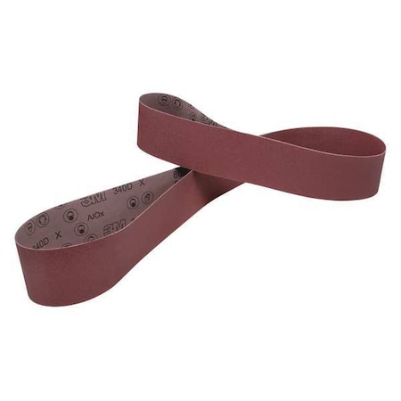 Sanding Belt, Coated, 6 In W, 132 In L, 80 Grit, Medium, Aluminum Oxide, 340D, Brown