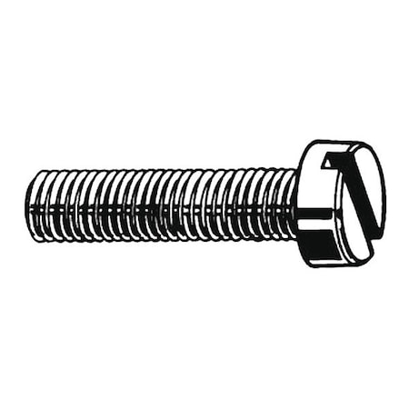 5/16-18 X 1-1/2 In Slotted Pan Machine Screw, Plain 18-8 Stainless Steel, 25 PK