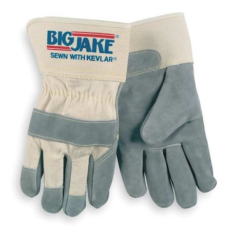 Leather Palm Gloves,XL,Gray,PR