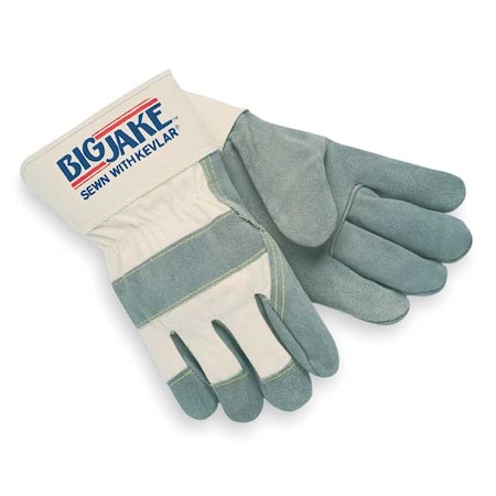 Leather Palm Gloves,S,White,PR