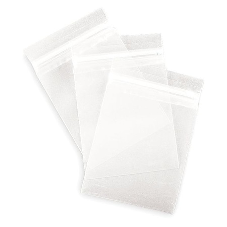 Reclosable Poly Bag Zipper Seal 8 X 8, 2 Mil, Clear, Pk100