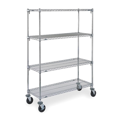 Adjustable Shelf Wire Cart,18 In. W