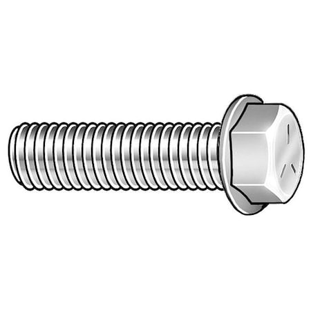 Grade 5, 1/4-20 Flange Bolt, Zinc Plated Steel, 1 In L, 1750 PK