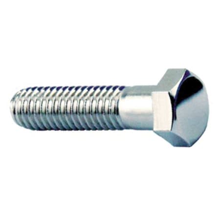 Grade 5, 1/4-20 Hex Head Cap Screw, Chrome Plated Steel, 5/8 In L, 5 PK