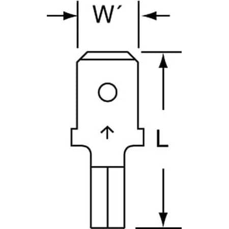 Male Disconnect,Bare,22-18AWG,PK1000