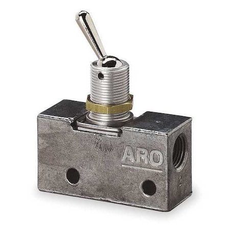 Manual Air Control Valve,3-Way,1/8in NPT