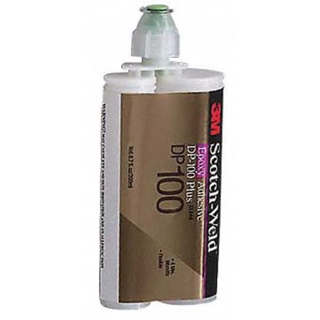 Epoxy Adhesive, DP100 Series, Clear, 1:01 Mix Ratio, 20 Min Functional Cure, Dual-Cartridge