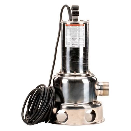 1/2 HP 2 Auto Submersible Sewage Pump 115V Tether